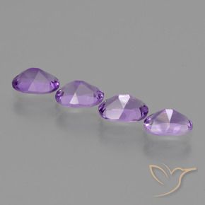 Gemme di Ametista viola vivido naturale da 2.95 ct, Ovale, VS