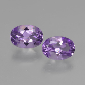 Gemme di Ametista Viola naturale da 1.40 ct, Taglio ovale, VVS-VS