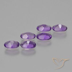 Gemme di Ametista Viola Intenso naturale da 2.23 ct, Ovale, VVS-VS