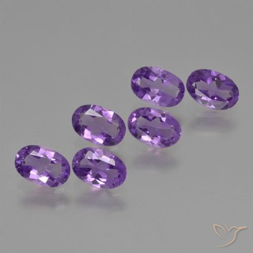 2.39ctw Naturale Viola medio Ametista, Ovale, VVS-VS