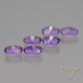 Gemme di Ametista Viola medio naturale da 2.39 ct, Ovale, VVS-VS