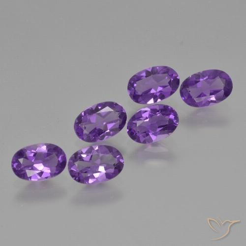 2.43ctw Naturale Viola Intenso Ametista, Ovale, VVS-VS