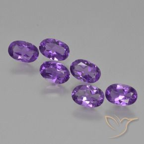 Gemme di Ametista Viola Intenso naturale da 2.43 ct, Ovale, VVS-VS