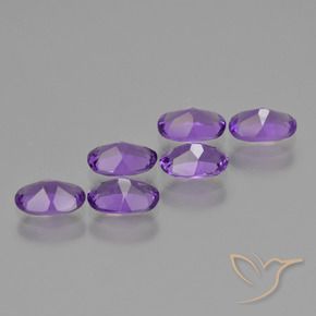 Gemme di Ametista Viola Intenso naturale da 2.43 ct, Ovale, VVS-VS