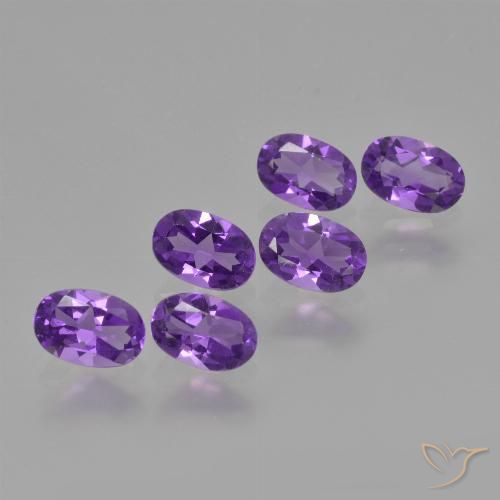 2.43ctw Naturale Viola medio Ametista, Ovale, VVS-VS