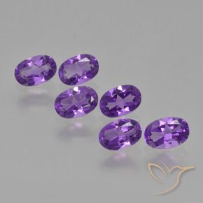 Gemme di Ametista Viola medio naturale da 2.43 ct, Ovale, VVS-VS