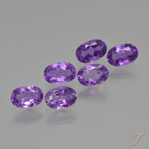 2.48ctw Naturale viola vivido Ametista, Ovale, VVS-VS
