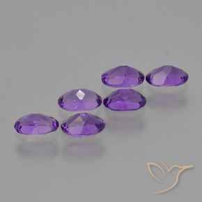 Gemme di Ametista viola vivido naturale da 2.48 ct, Ovale, VVS-VS