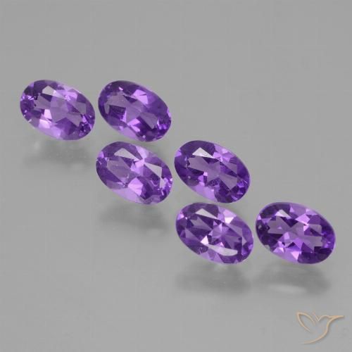 2.51ctw Naturale Viola Intenso Ametista, Ovale, VVS-VS