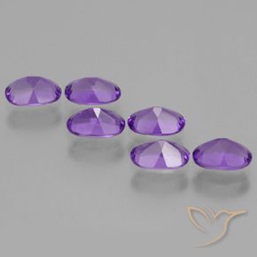 Gemme di Ametista Viola Intenso naturale da 2.51 ct, Ovale, VVS-VS