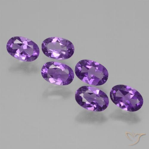 2.36ctw Naturale viola vivido Ametista, Ovale, VVS-VS