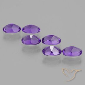Gemme di Ametista Viola Intenso naturale da 2.56 ct, Ovale, VVS-VS