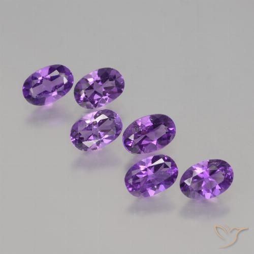 2.50ctw Naturale Viola Intenso Ametista, Ovale, VVS-VS