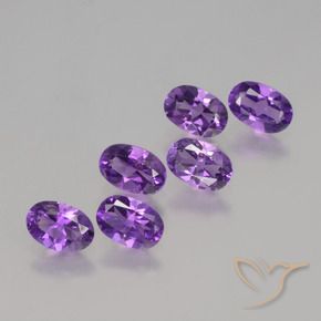 Gemme di Ametista Viola Intenso naturale da 2.50 ct, Ovale, VVS-VS