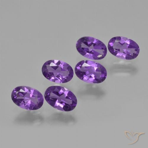 2.48ctw Naturale Viola Intenso Ametista, Ovale, VVS-VS