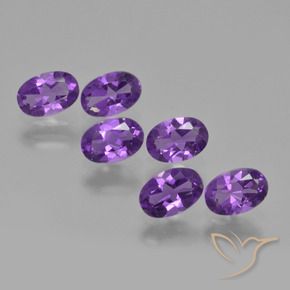 Gemme di Ametista Viola Intenso naturale da 2.48 ct, Ovale, VVS-VS