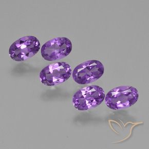 Gemme di Ametista Viola violaceo medio naturale da 2.52 ct, Ovale, VVS-VS