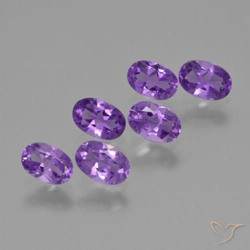 2.60ctw Naturale Viola medio Ametista, Ovale, VVS-VS