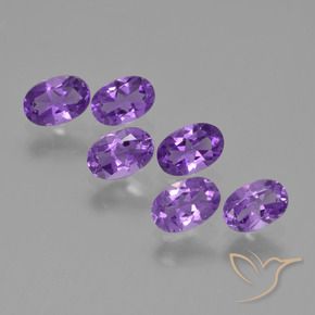Gemme di Ametista Viola medio naturale da 2.60 ct, Ovale, VVS-VS