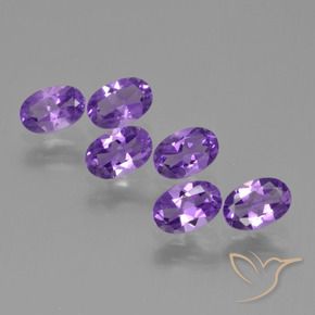 Gemme di Ametista Viola medio naturale da 2.48 ct, Ovale, VVS-VS
