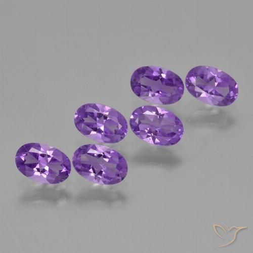 2.37ctw Naturale viola vivido Ametista, Ovale, VS