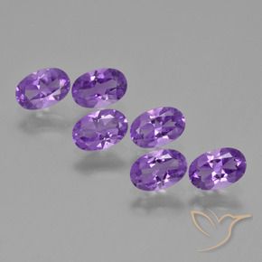 Gemme di Ametista viola vivido naturale da 2.37 ct, Ovale, VS