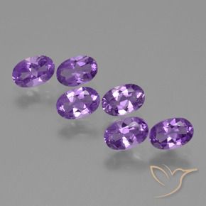 Gemme di Ametista Viola medio naturale da 2.35 ct, Ovale, VS