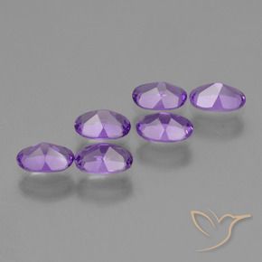 Gemme di Ametista Viola medio naturale da 2.35 ct, Ovale, VS