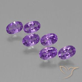 Gemme di Ametista Viola medio naturale da 2.37 ct, Ovale, VS