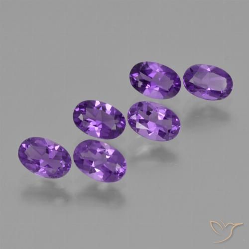 2.43ctw Naturale Viola Intenso Ametista, Ovale, VVS-VS