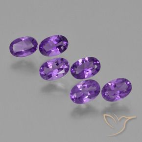 Gemme di Ametista Viola Intenso naturale da 2.43 ct, Ovale, VVS-VS