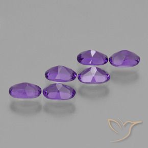 Gemme di Ametista Viola Intenso naturale da 2.43 ct, Ovale, VVS-VS