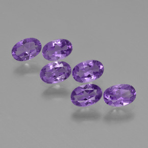 Gemme di ametista viola intenso naturale da 2,33 ct, taglio ovale, VS