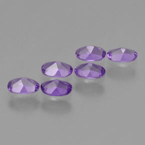 Gemme di ametista viola intenso naturale da 2,33 ct, taglio ovale, VS
