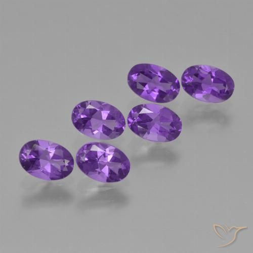 2.53ctw Naturale Viola medio Ametista, Ovale, VVS-VS