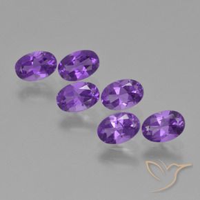 Gemme di Ametista Viola medio naturale da 2.53 ct, Ovale, VVS-VS