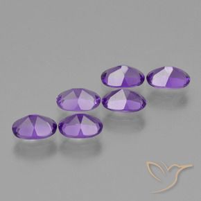 Gemme di Ametista Viola medio naturale da 2.53 ct, Ovale, VVS-VS