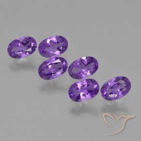 Gemme di Ametista Viola Intenso naturale da 2.53 ct, Ovale, VVS-VS
