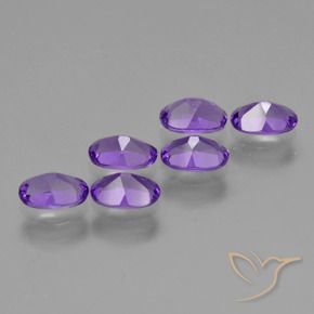Gemme di Ametista Viola Intenso naturale da 2.53 ct, Ovale, VVS-VS