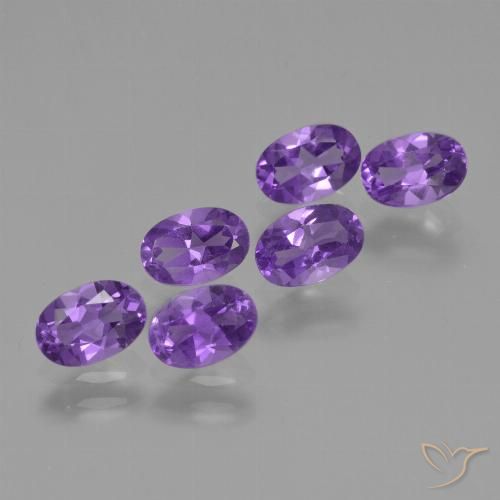 2.64ctw Naturale Viola medio Ametista, Ovale, VVS-VS