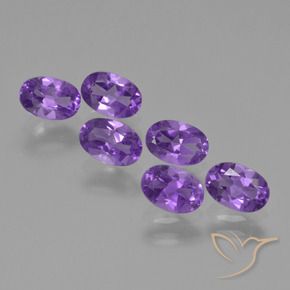 Gemme di Ametista Viola medio naturale da 2.64 ct, Ovale, VVS-VS