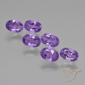 Gemme di Ametista Viola medio naturale da 2.49 ct, Ovale, VVS-VS
