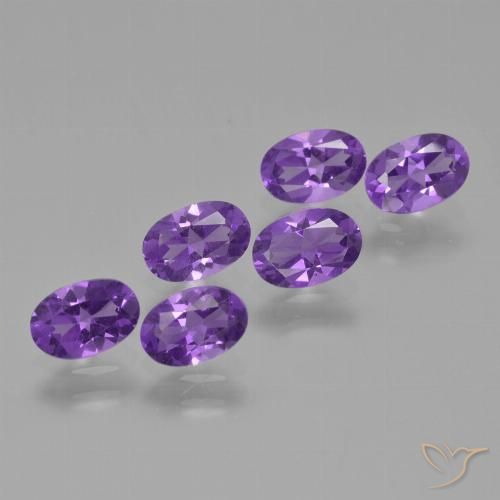 2.46ctw Naturale Viola scuro Ametista, Ovale, VVS-VS