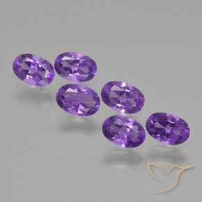 Gemme di Ametista Viola scuro naturale da 2.46 ct, Ovale, VVS-VS