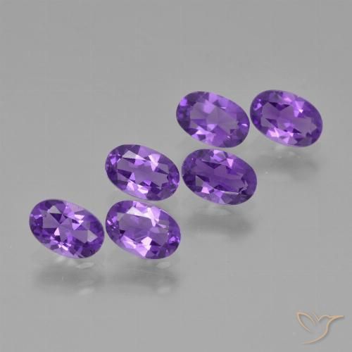2.41ctw Naturale Viola Intenso Ametista, Ovale, VVS-VS