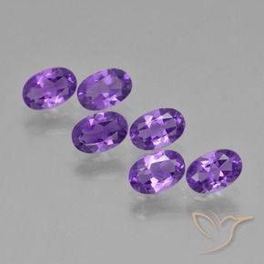 Gemme di Ametista Viola Intenso naturale da 2.41 ct, Ovale, VVS-VS