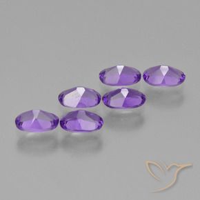 Gemme di Ametista Viola Intenso naturale da 2.41 ct, Ovale, VVS-VS