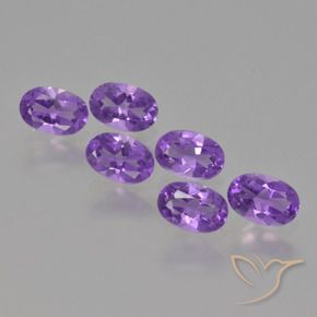 Gemme di Ametista Viola medio naturale da 2.49 ct, Ovale, VVS-VS