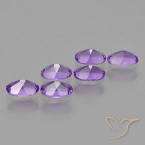 Gemme di Ametista Viola medio naturale da 2.49 ct, Ovale, VVS-VS