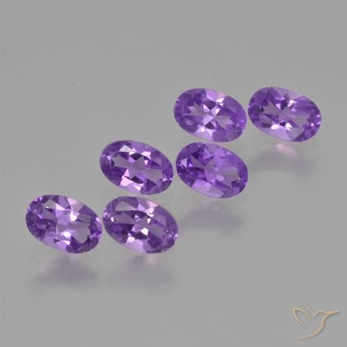 2.50ctw Naturale Viola medio Ametista, Ovale, VVS-VS